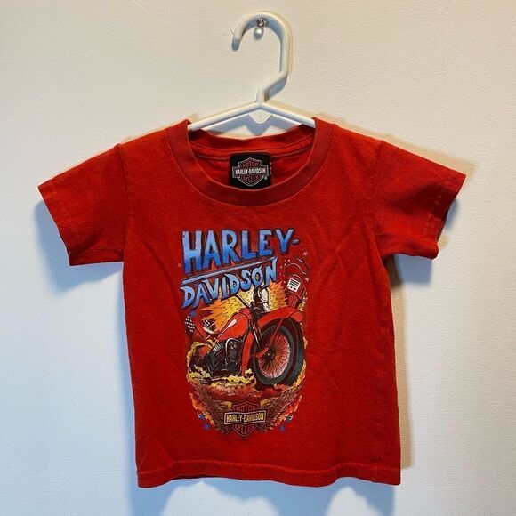 Kid’s Harley Davidson’s Double Sided Motorcycle Graphic T-Shirt - Picture 6 of 6